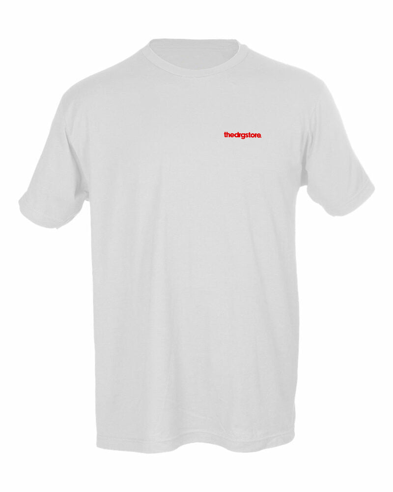 thedrgstore branded white t-shirt
